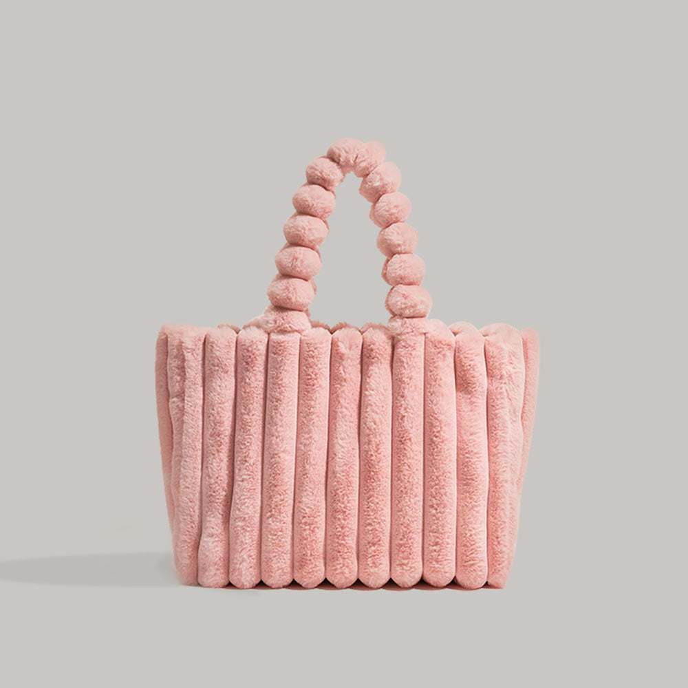 Sac de Transport Luxe en Peluche CloudPuff, Confort et Élégance pour Vos Accessoires