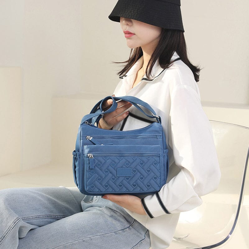 Sac Messenger Luxe en Nylon Imperméable avec Bandoulière Ajustable