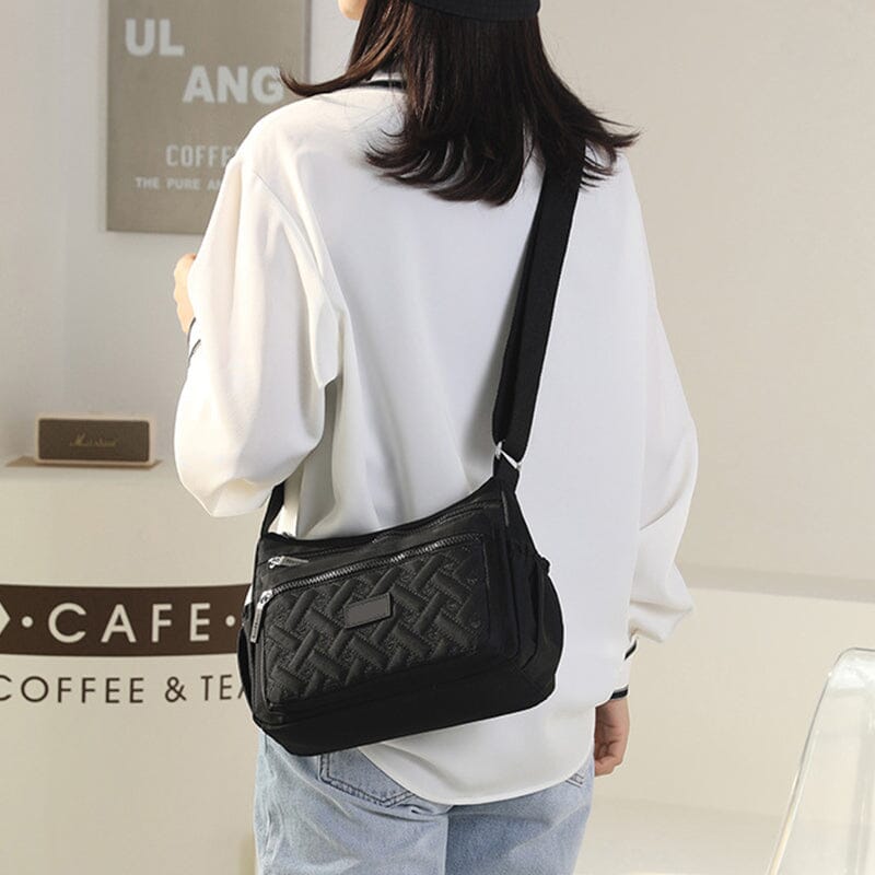 Sac Messenger Luxe en Nylon Imperméable avec Bandoulière Ajustable