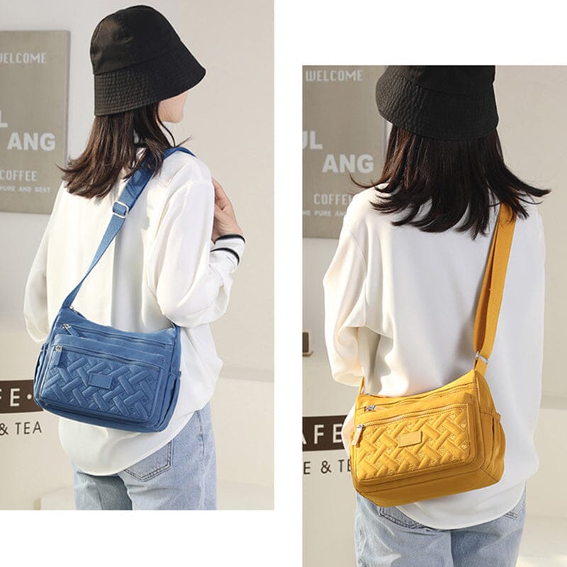 Sac Messenger Luxe en Nylon Imperméable avec Bandoulière Ajustable