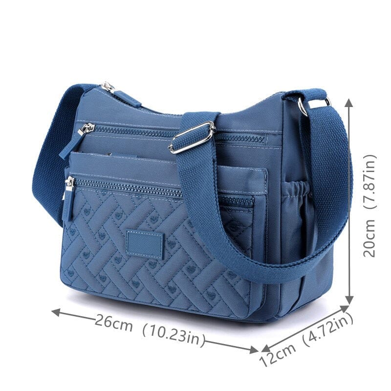 Sac Messenger Luxe en Nylon Imperméable avec Bandoulière Ajustable