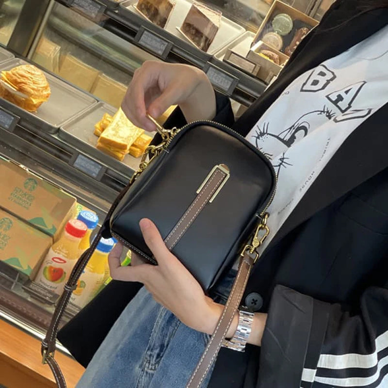 Sac en cuir élégance à blocs de couleurs de luxe