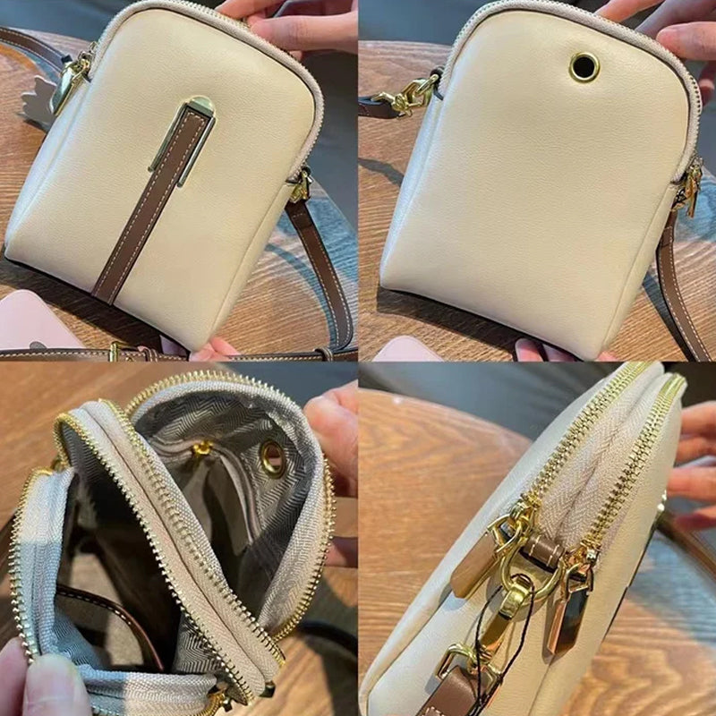 Sac en cuir élégance à blocs de couleurs de luxe