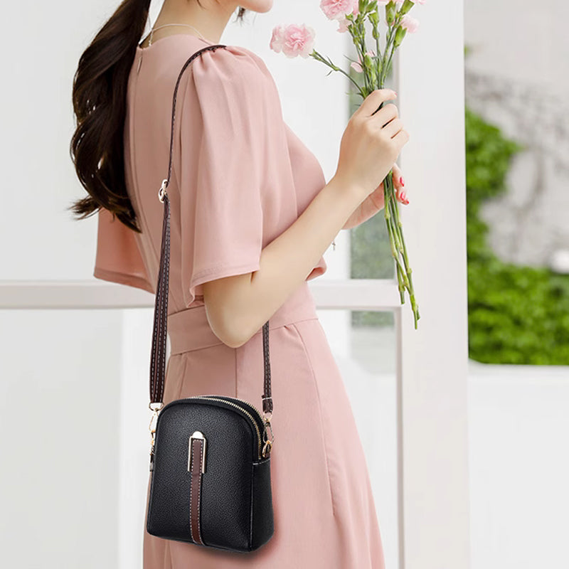 Sac en cuir élégance à blocs de couleurs de luxe