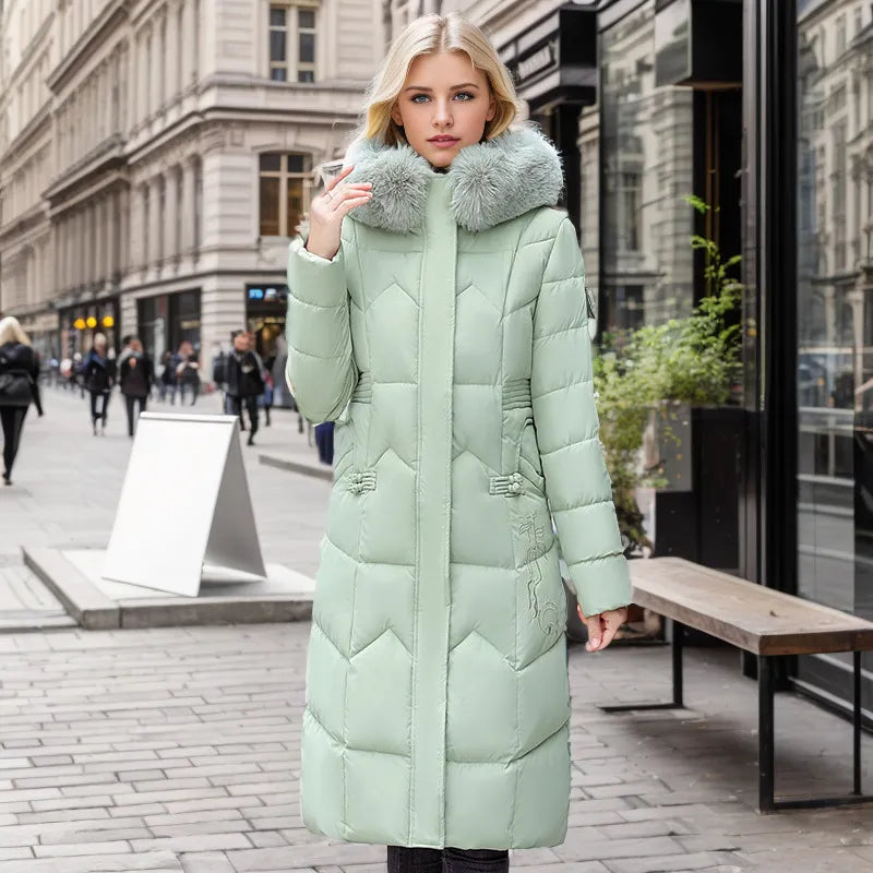 Manteau d'Hiver Élégant Long Enveloppant
