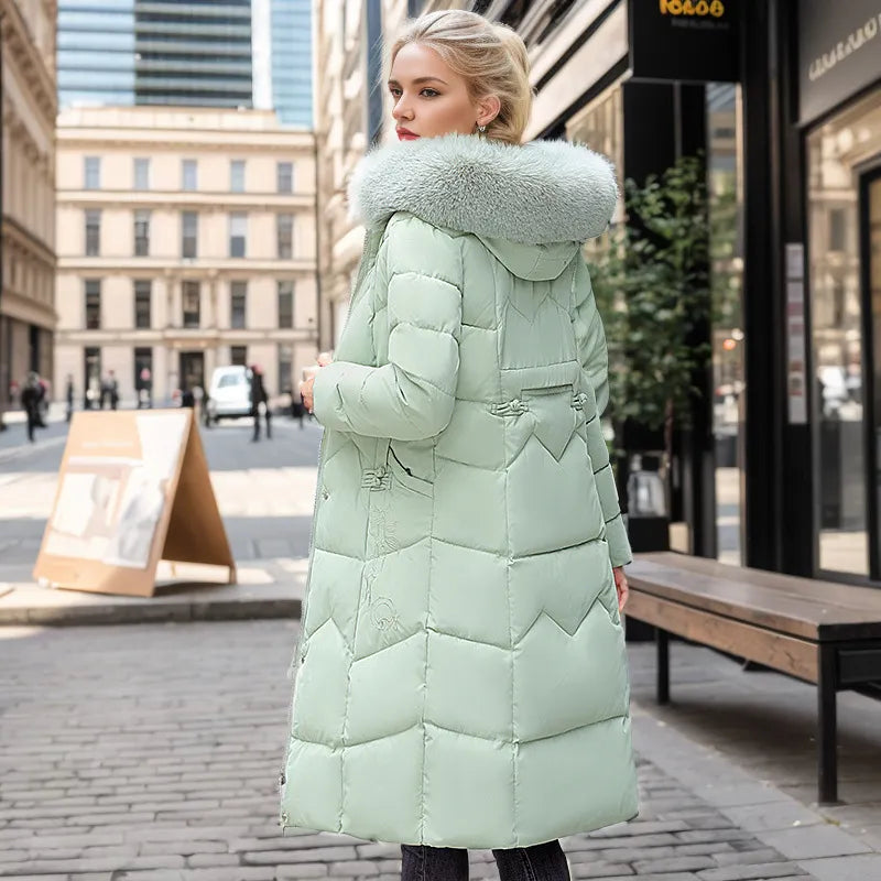 Manteau d'Hiver Élégant Long Enveloppant