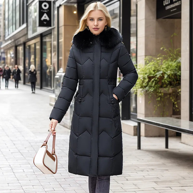 Manteau d'Hiver Élégant Long Enveloppant