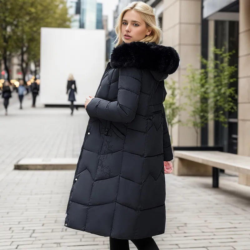 Manteau d'Hiver Élégant Long Enveloppant