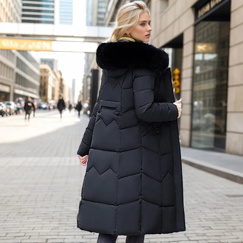 Manteau d'Hiver Élégant Long Enveloppant