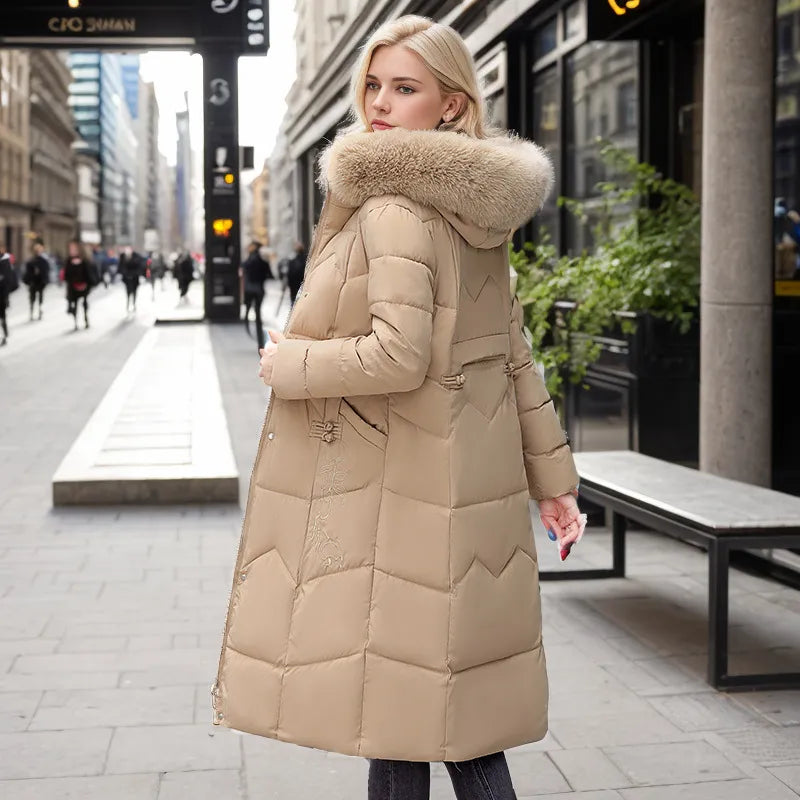Manteau d'Hiver Élégant Long Enveloppant
