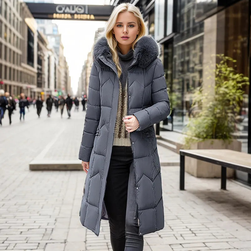 Manteau d'Hiver Élégant Long Enveloppant