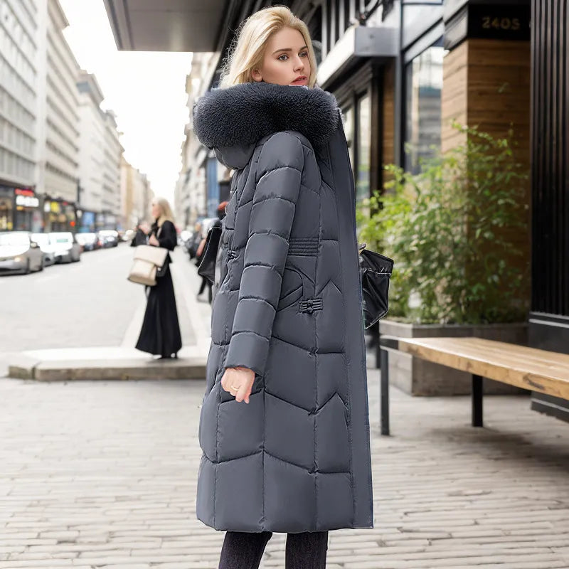 Manteau d'Hiver Élégant Long Enveloppant