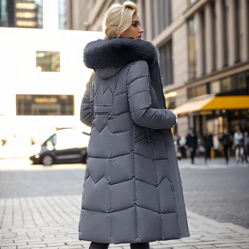 Manteau d'Hiver Élégant Long Enveloppant