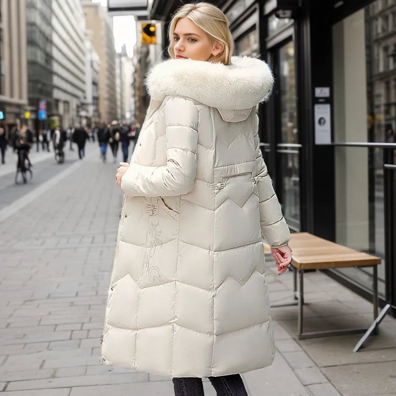 Manteau d'Hiver Élégant Long Enveloppant