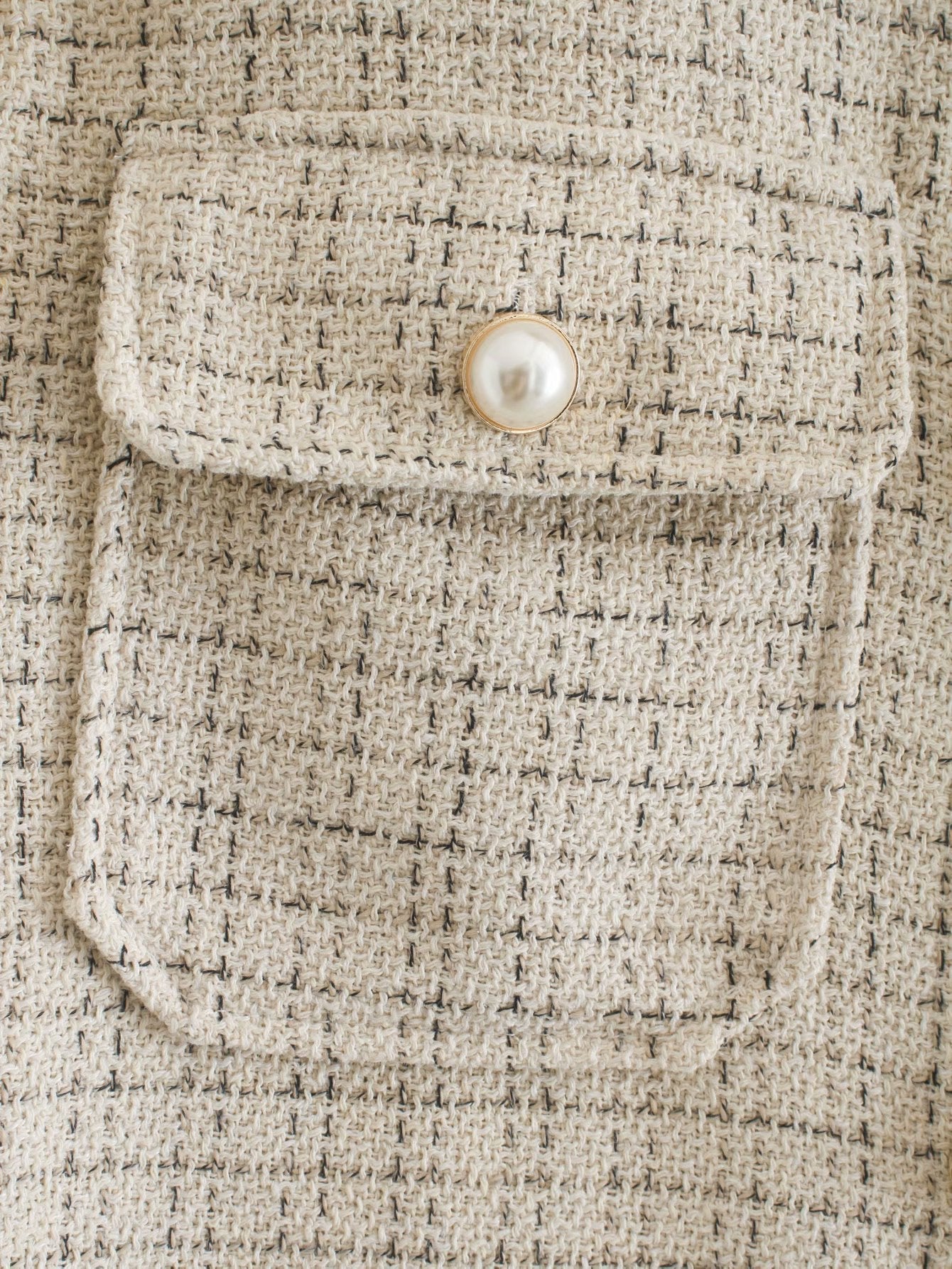 Manteau Élégance Perle - Veste pour femmes avec boutons décoratifs en perles