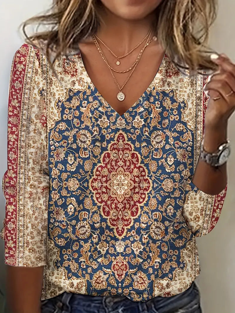 Lina - Chemise Haut élégant à col asymétrique et manches fluides