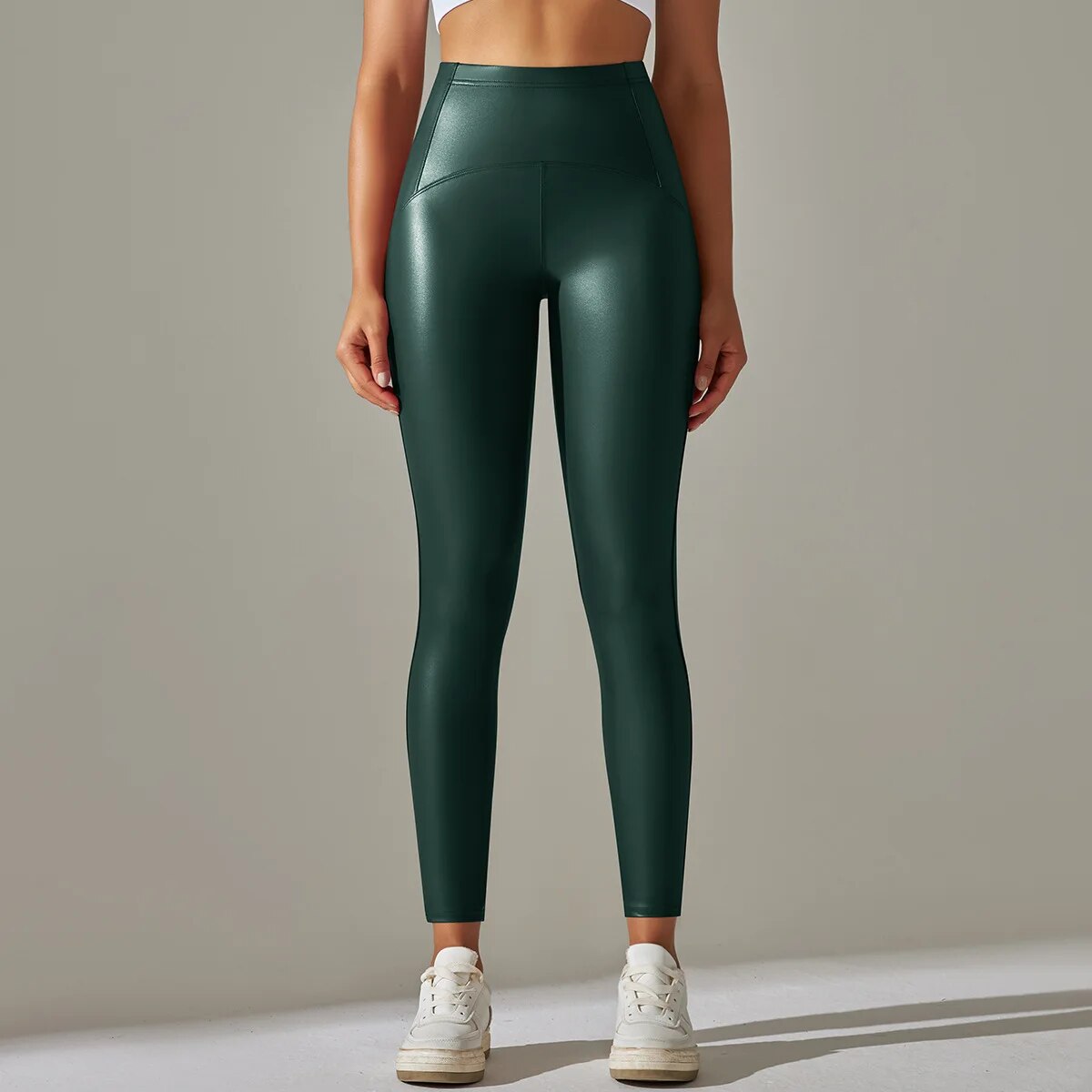 Legging Élégance Cuir Haut de Taille Femme