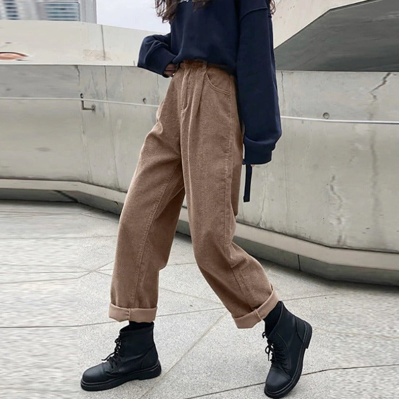 Pantalon en velours côtelé féminin Marlowe de Luxe