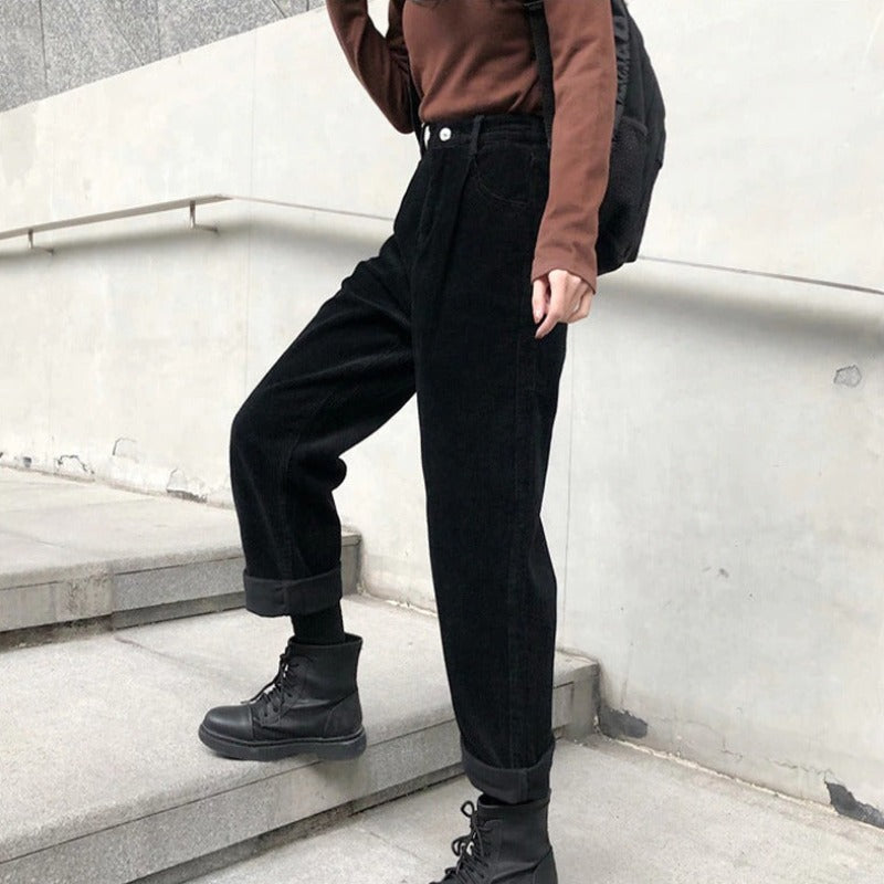 Pantalon en velours côtelé féminin Marlowe de Luxe
