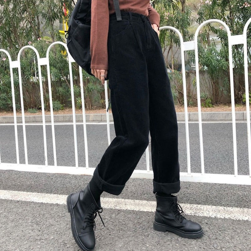 Pantalon en velours côtelé féminin Marlowe de Luxe