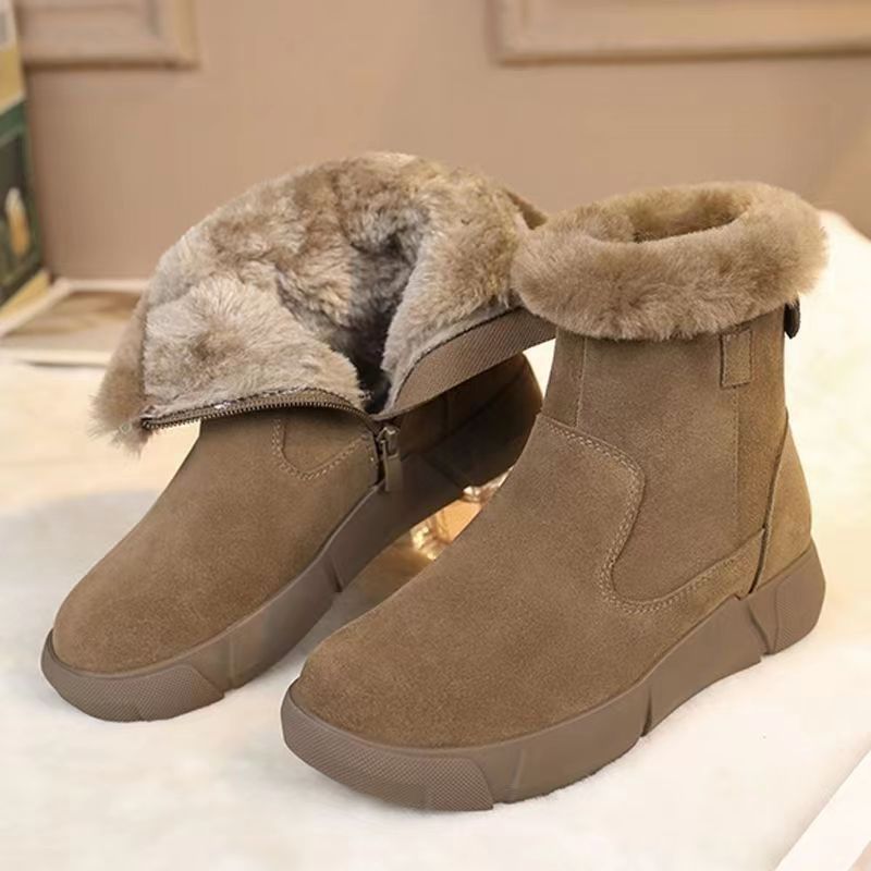 Liorah - Bottines pour Femme à Talon Plat avec Doublure Chaude en Polaire