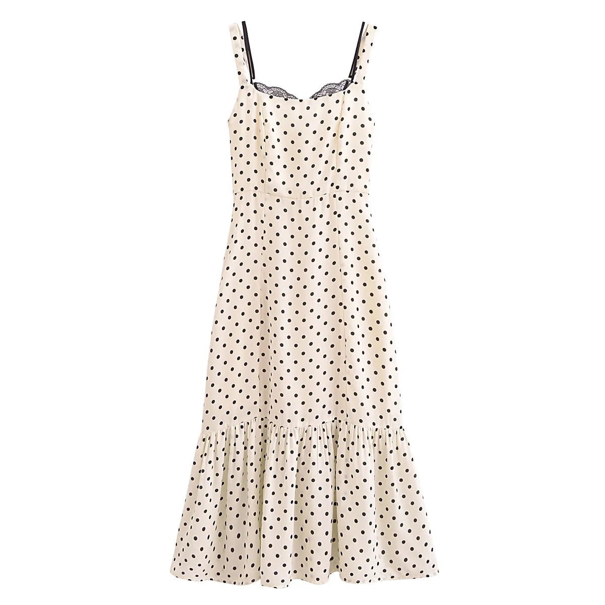 Éloria - Robe Portefeuille à Pois Vintage Élégance