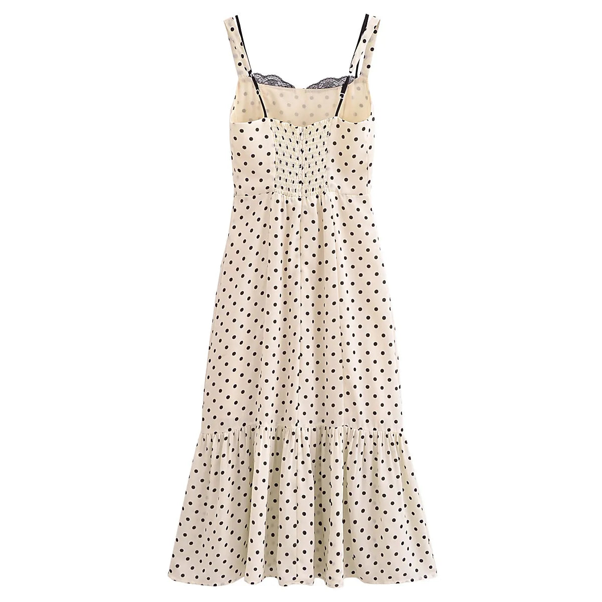 Éloria - Robe Portefeuille à Pois Vintage Élégance
