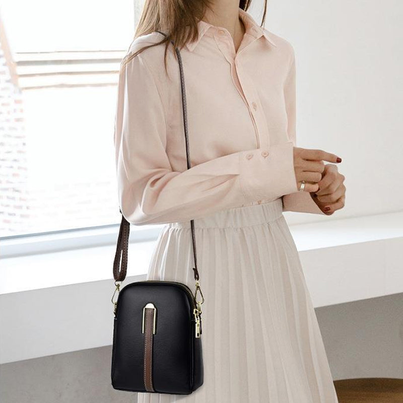 Sac en cuir élégance à blocs de couleurs de luxe