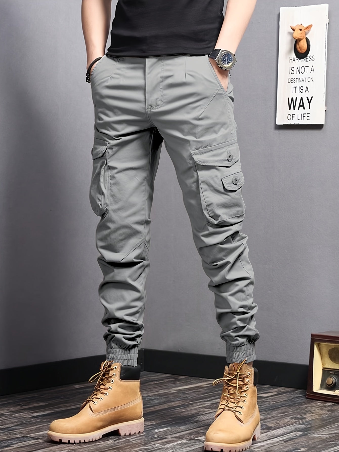 Pantalon cargo homme premium en tissu stretch - Confort et style signé Atelier Sartorial