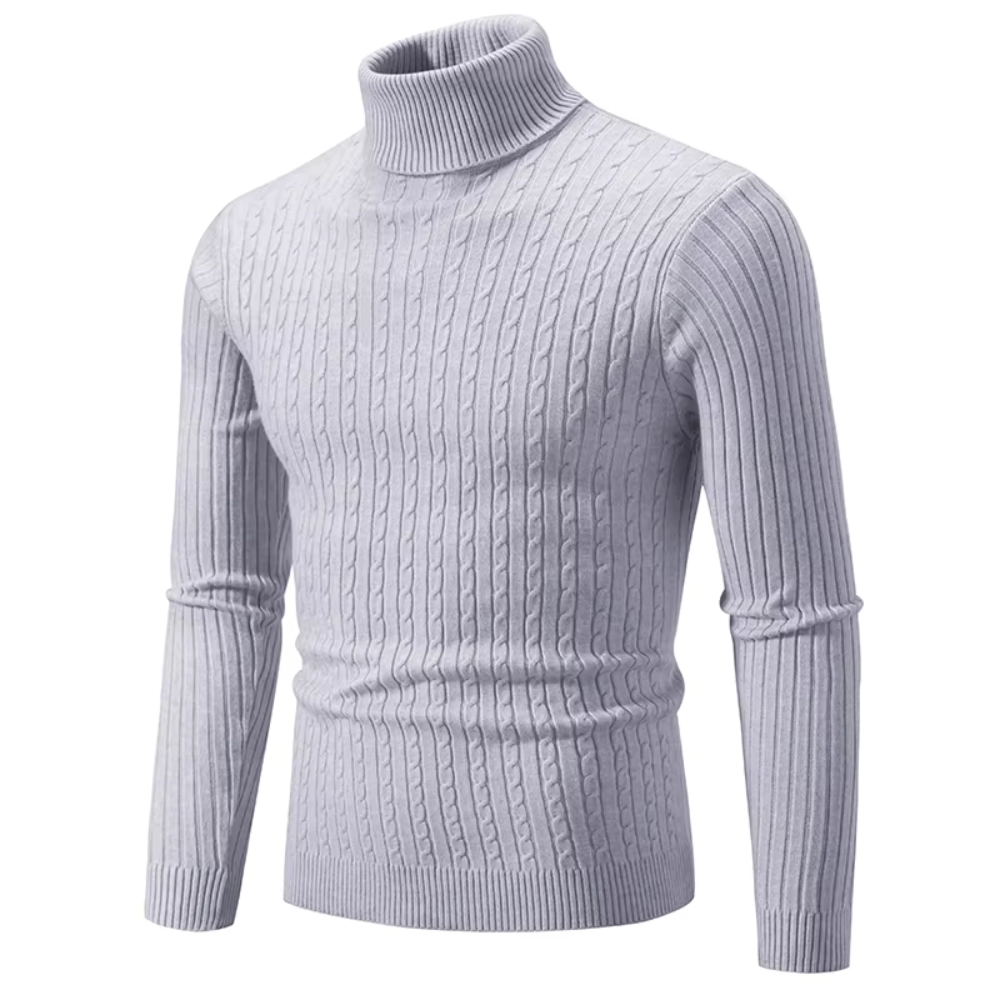 ChaleurLuxe - Pull en maille à col roulé ultra chaud et confortable