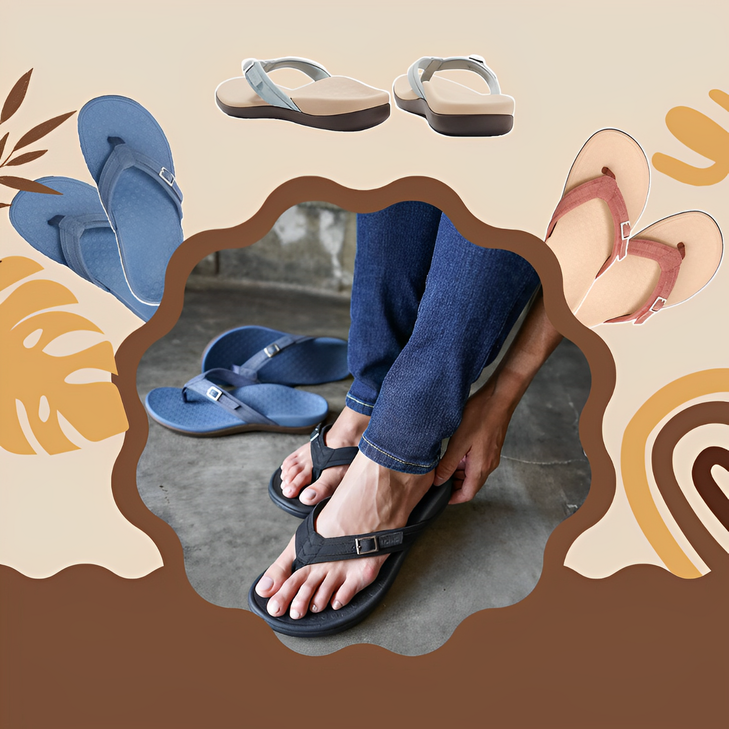 Sandales Orthopédiques Été Luxe Olino - Confort Suprême pour les Pieds