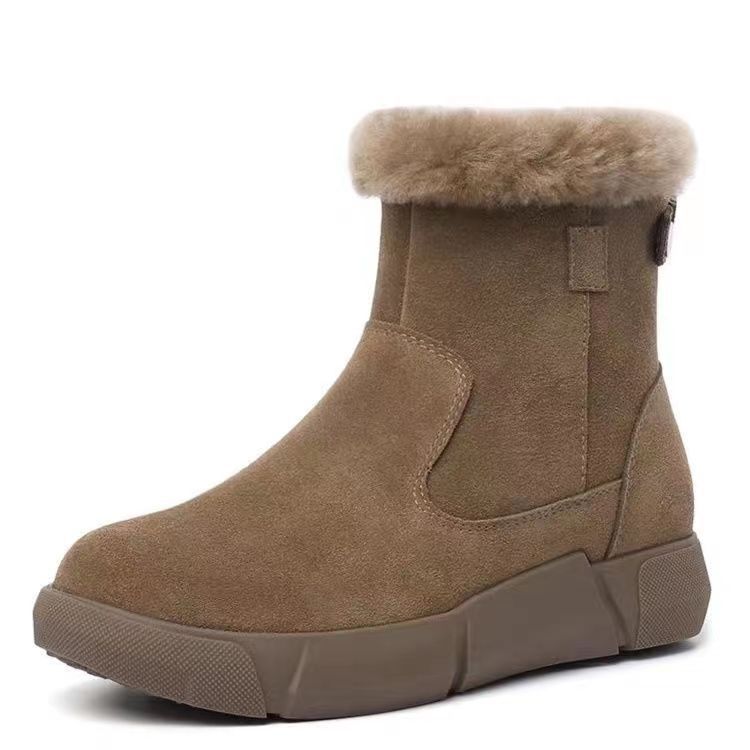 Liorah - Bottines pour Femme à Talon Plat avec Doublure Chaude en Polaire