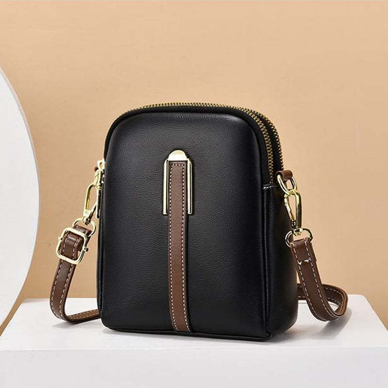 Sac en cuir élégance à blocs de couleurs de luxe