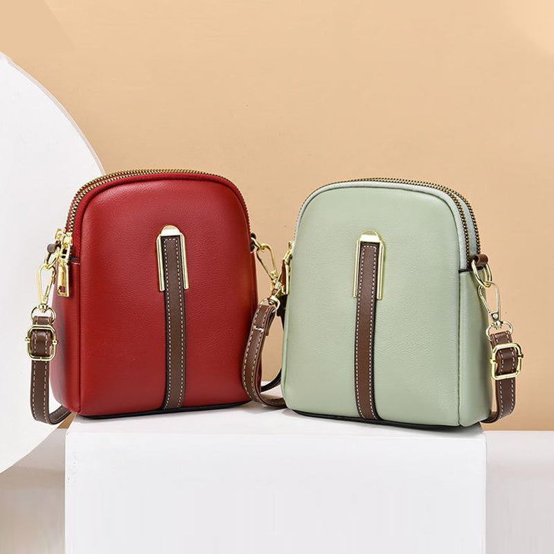 Sac en cuir élégance à blocs de couleurs de luxe