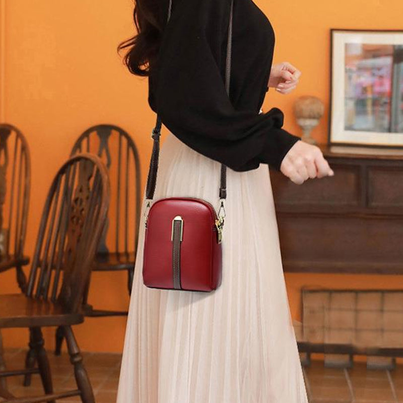 Sac en cuir élégance à blocs de couleurs de luxe
