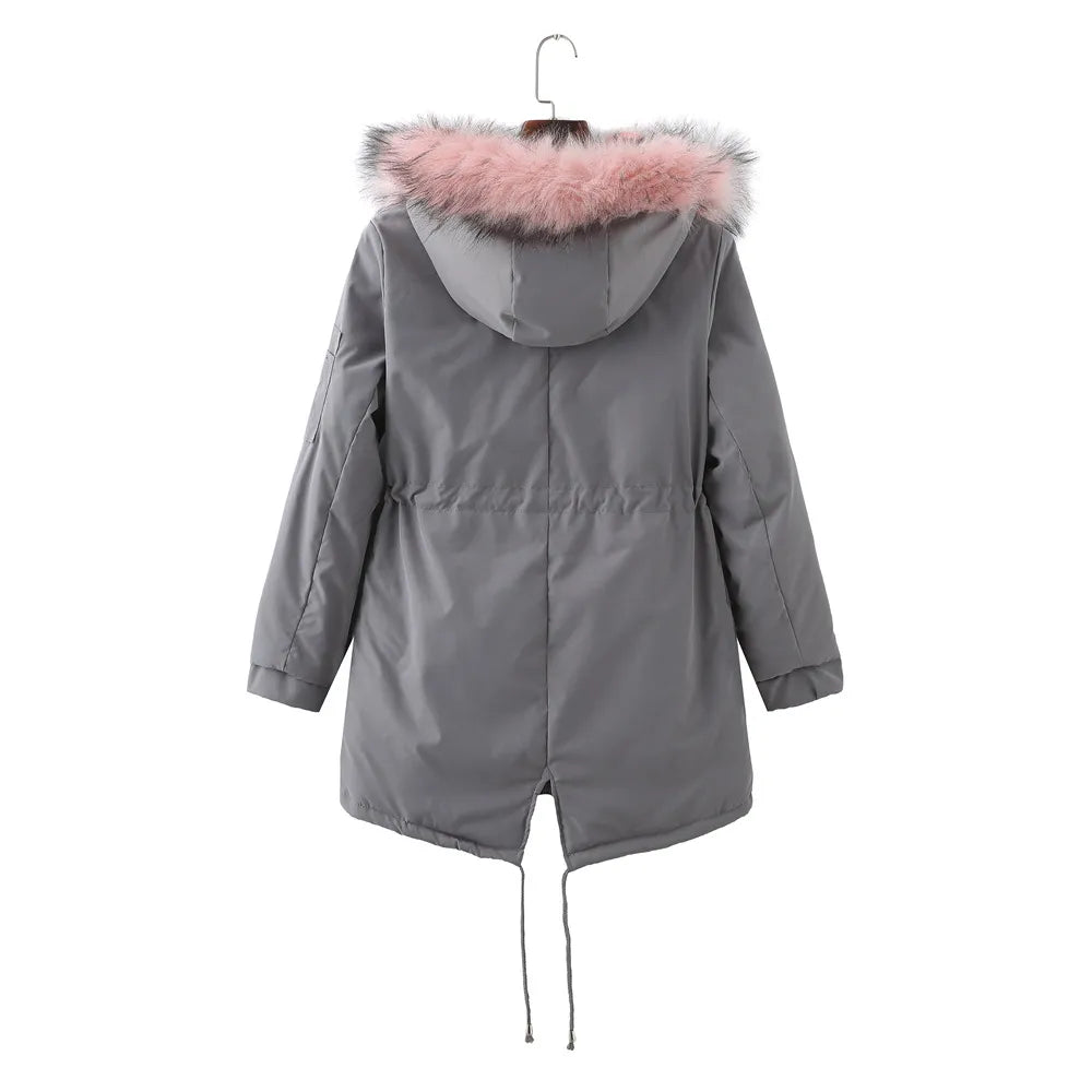 Manteau d'Hiver Luxe Doublé en Fleece avec Isolation Epaisse