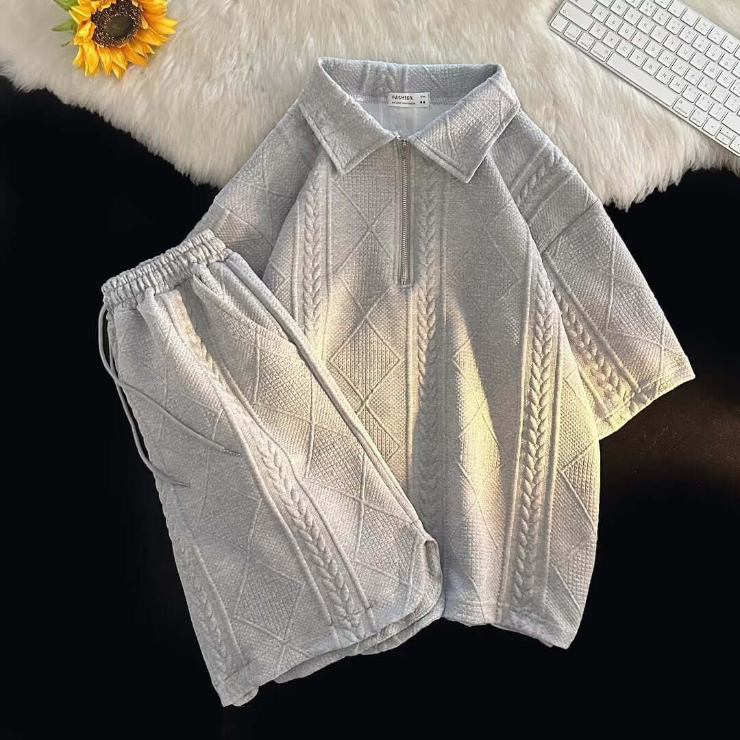 Ensemble masculin Élégance Nova coupe ample manches courtes premium