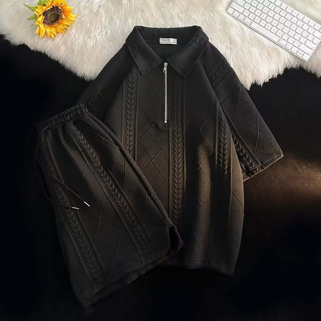 Ensemble masculin Élégance Nova coupe ample manches courtes premium