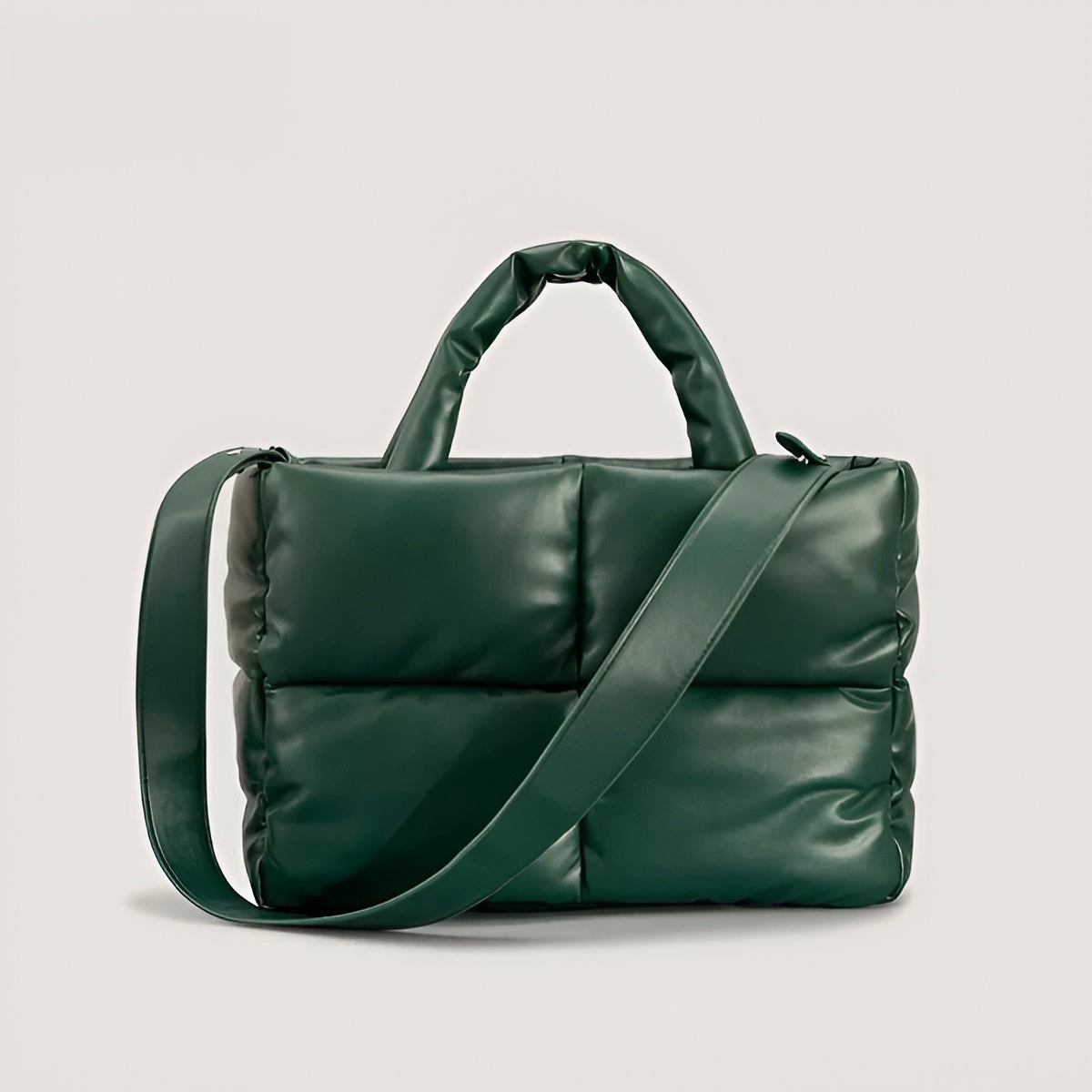 Sac Emily Élégant en Cuir Matelassé Multifonction avec Bandoulière Polyvalente
