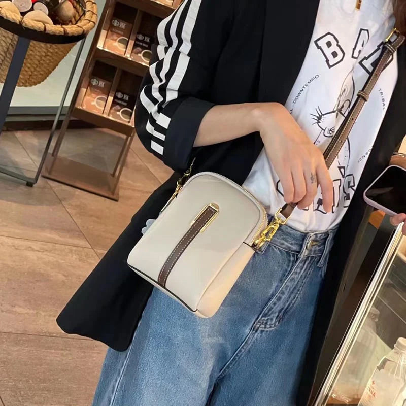 Sac en cuir élégance à blocs de couleurs de luxe