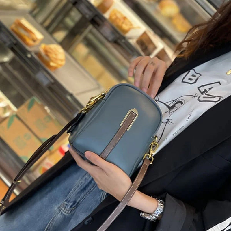 Sac en cuir élégance à blocs de couleurs de luxe