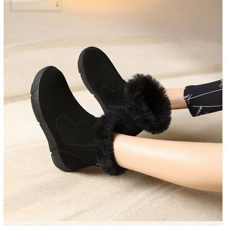 Liorah - Bottines pour Femme à Talon Plat avec Doublure Chaude en Polaire