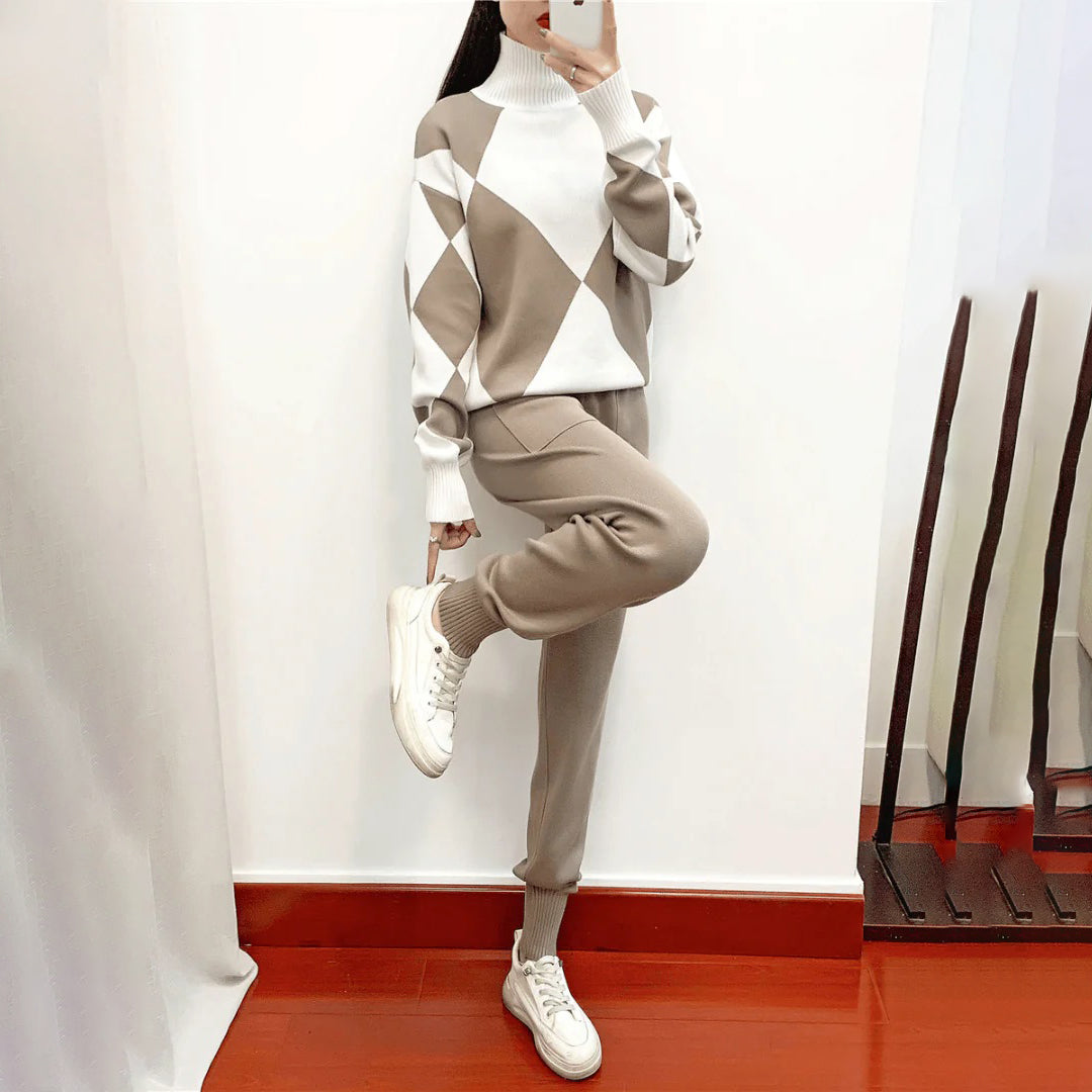 Ensemble Premium Pantalon Chauffant et Sweat-shirt Confortable Fait Main