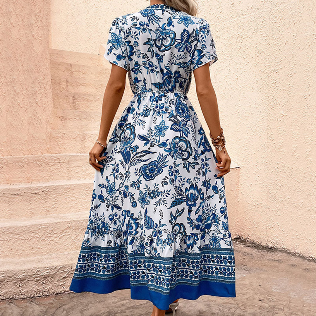 Lumineuse Évasion - Élégante Robe d'Été Chic et Raffinée