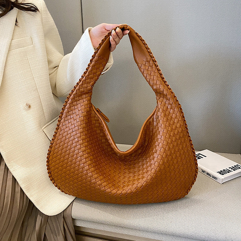 Sac à bandoulière en éco-cuir tressé Luxe by Élégance Paris
