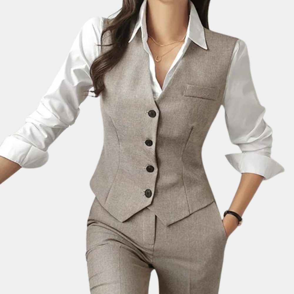 Luxe Élégance - Ensemble trois pièces raffiné pour femme