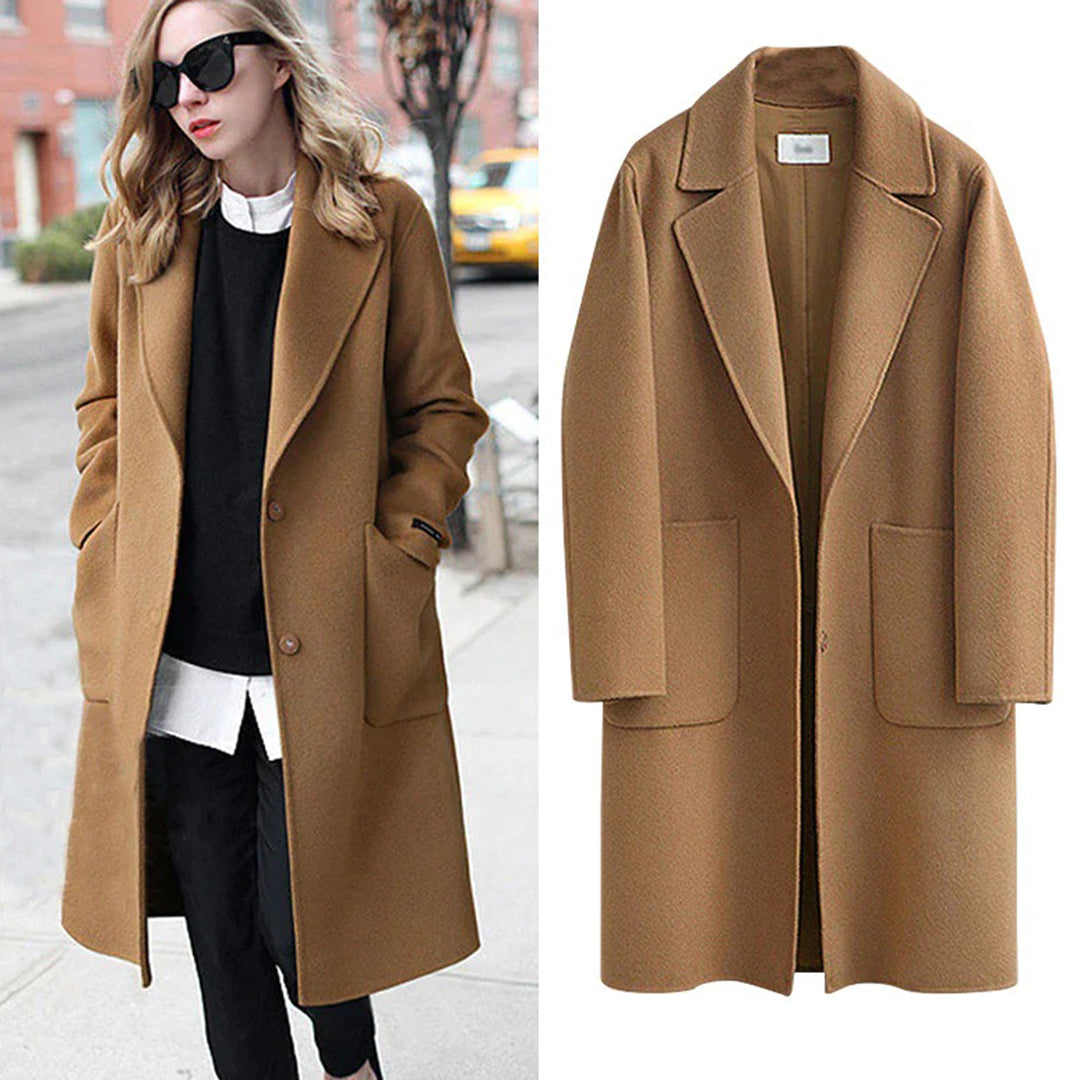 Manteau d'hiver Prestige - Long Manteau Élégant en Laine de Haute Qualité