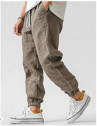 Pantalon Cargo Homme en Lin Élégant - Collection Luxe Aéro