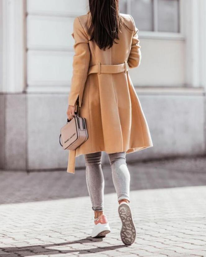 Eloise - Manteau Élégant Long Femme avec Fermeture Boutonnée Frontale