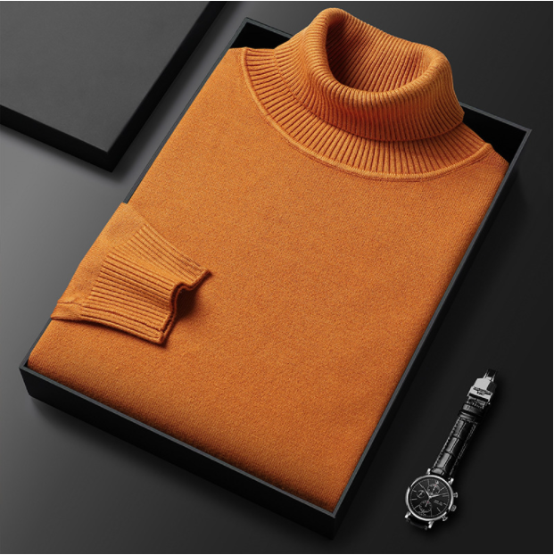 Élégance Suprême - Pull à col roulé en cachemire haut de gamme pour homme